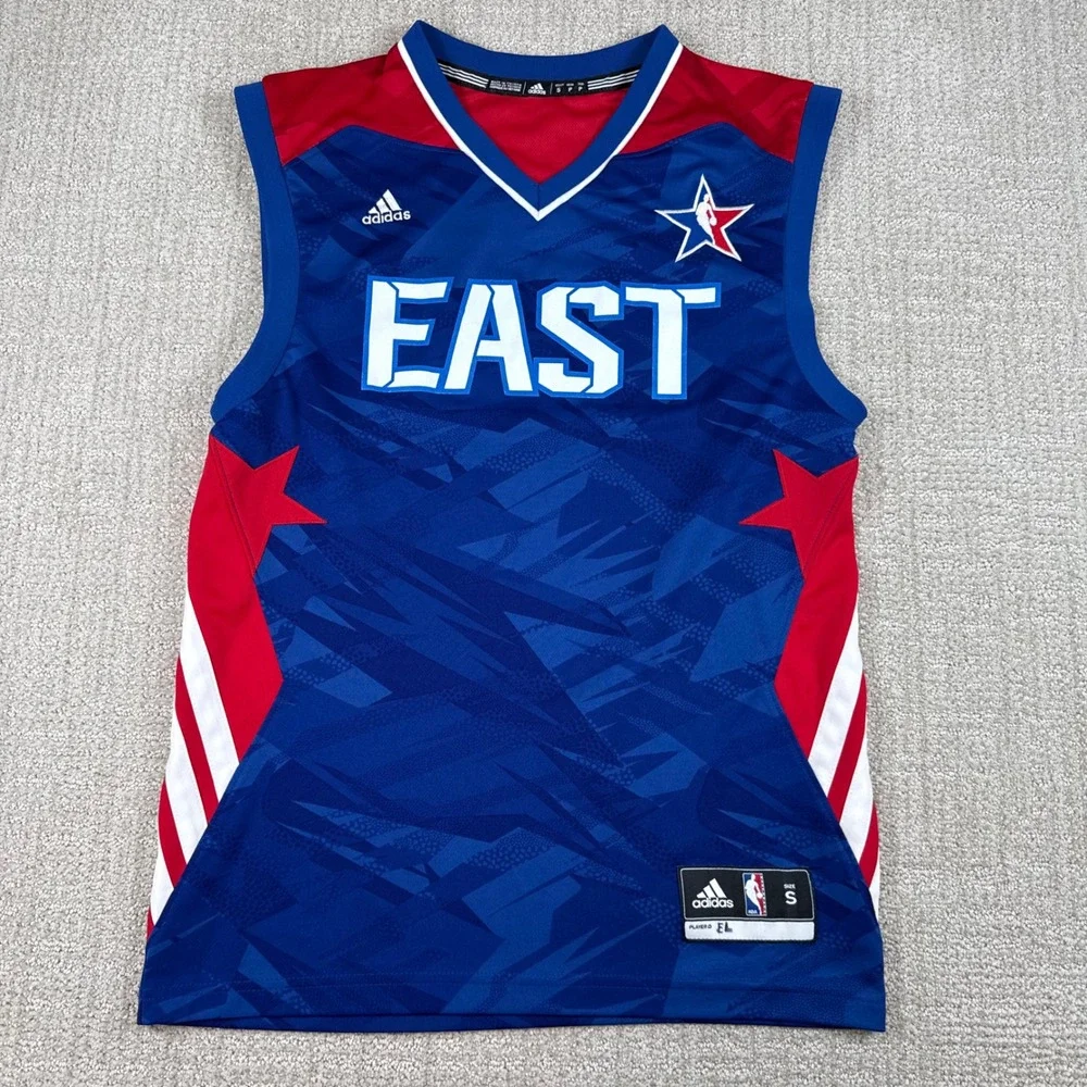 Adidas Mens Small Blue NBA All-Star East Blank Basketball Jersey
